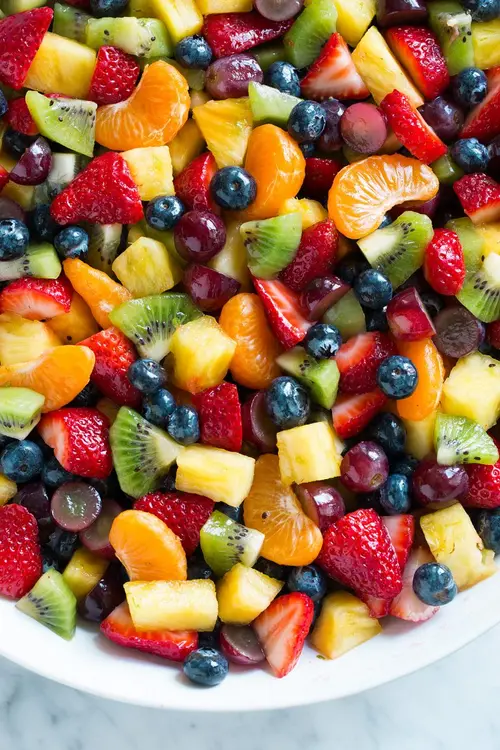 Fruit Salad with Honey Lime Dressing